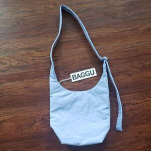 BAGGU French Blue Small Nylon Sling Bag Chic Edgy Feminine Y2K Retro